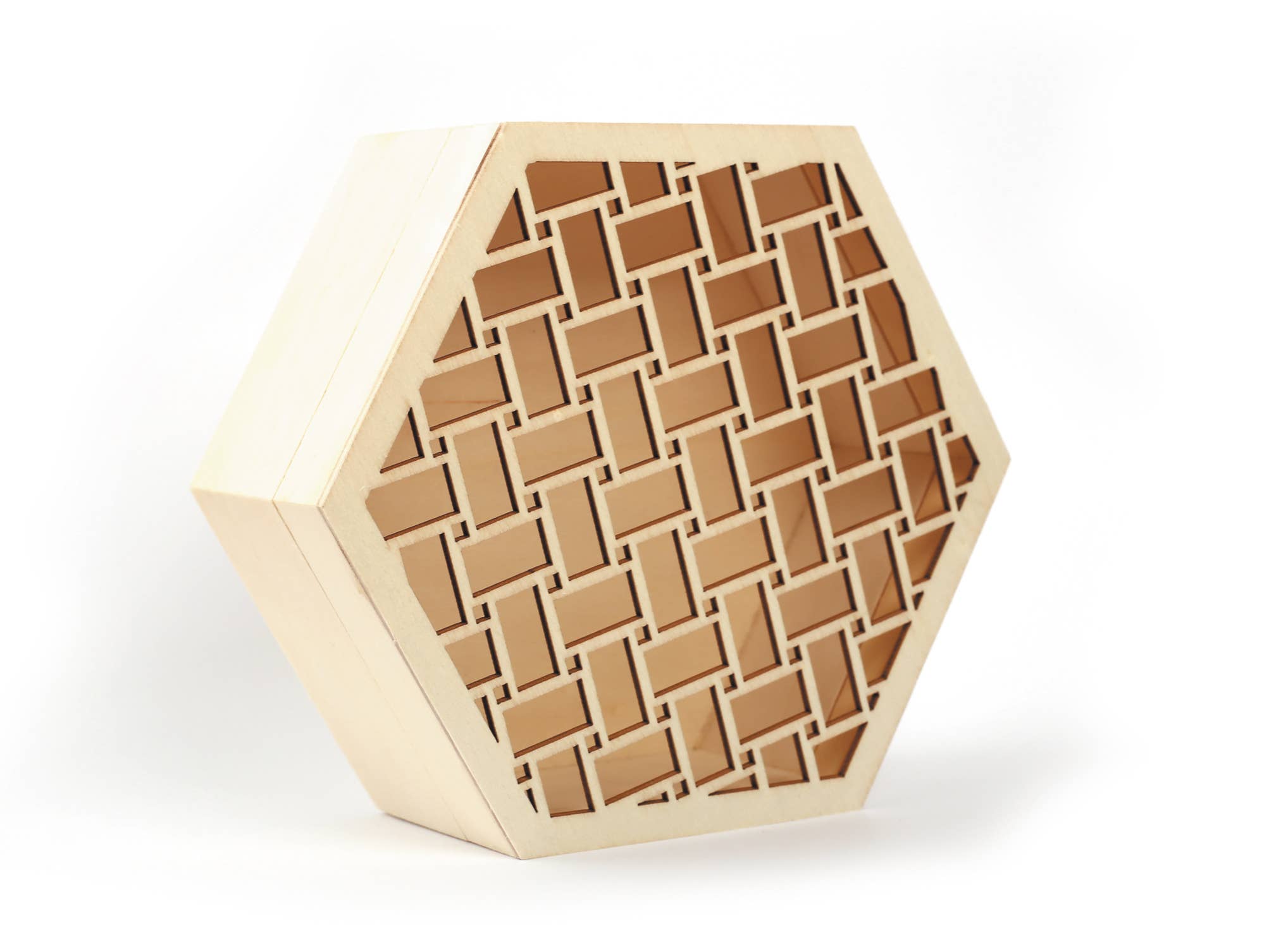 Graine Créative - Wholesale Decorative Box - OCTAGONAL LATTICE WOODEN BOX1