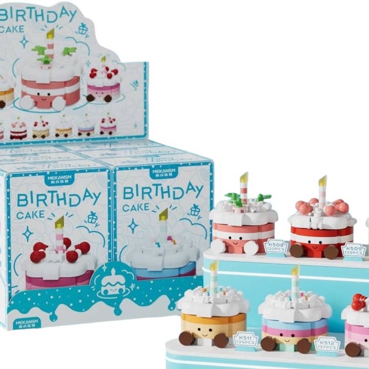 Q-C6.2 S48 Baustein-Geburtstagstorten - 6 Stück für den Großhandel von Menga Trading