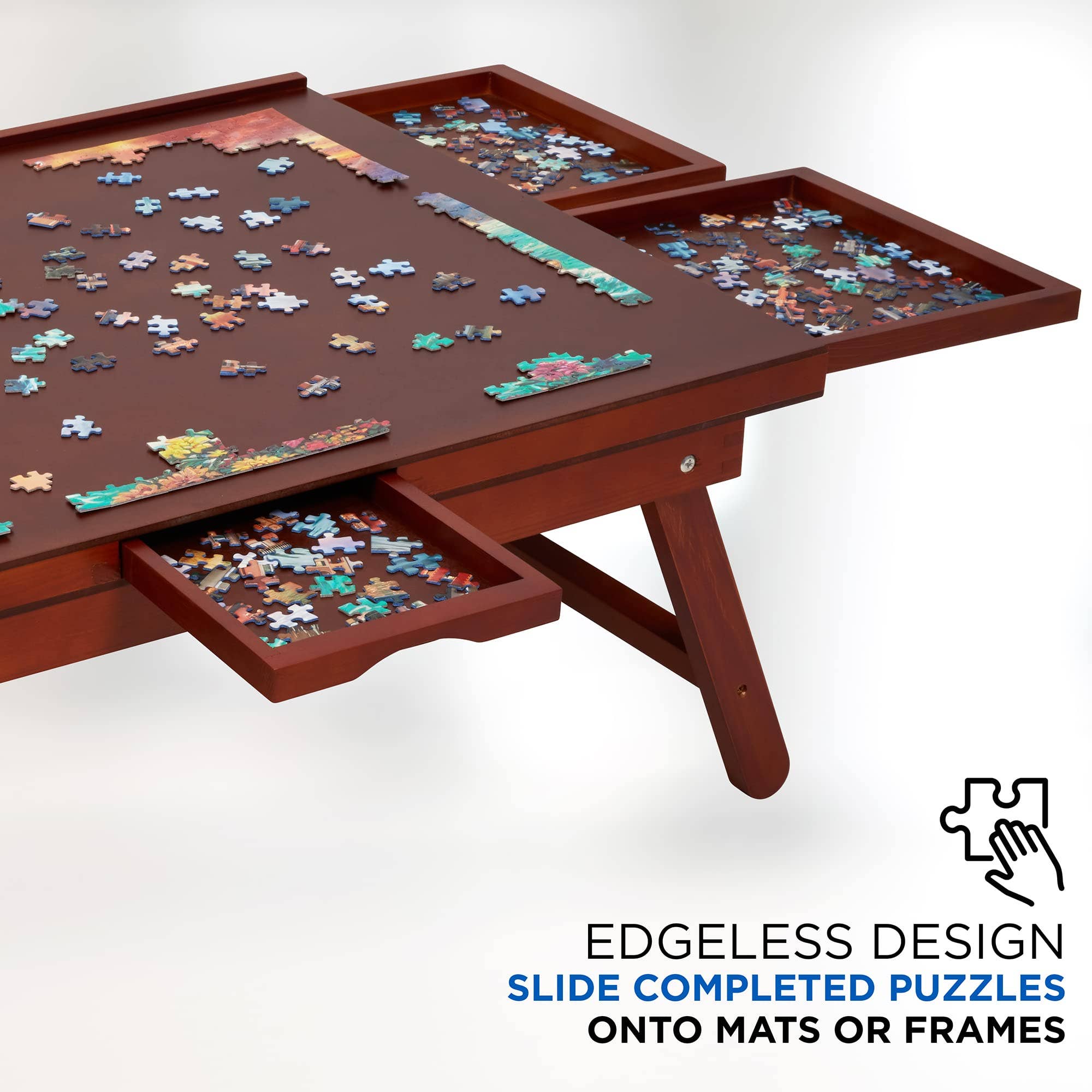 Jumbl - Wholesale Puzzel - Volwassene - Puzzelbord van 1000 stukjes, 23 „x 31" houten puzzel met poten2