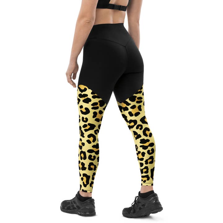 Yellow Desert Cheetah - Sports Leggings for wholesale by GymLeggs