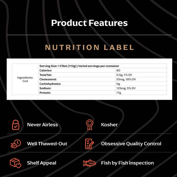 Legend of Jona - Wholesale Fish/seafood - JONA Cod Fillets 2oz - 8oz - Tray Packed4