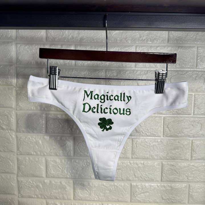 Magically Delicious Cotton Thong Panties for wholesale by Bound Kitten