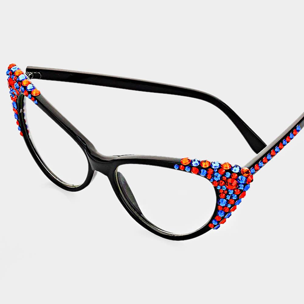 Sensibling Corp. - Wholesale Sunglasses - Women's - Bubbly Austrian Crystal Cat Eye Optical Glasses21