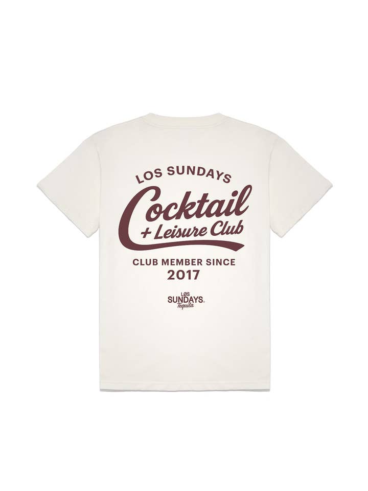 Le T-shirt Cocktail & Loisirs - Blanc White pour la vente par Los Sundays Tequila
