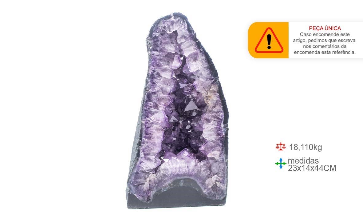 Esoterica Arte – Pedra/cristal espiritual por atacado – Geodo de Ametista 23x14x44 - 18, 110kg0