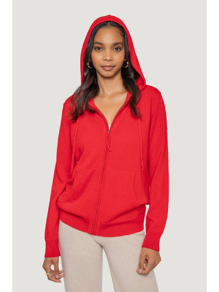 QUINN – wholesale Hoodie – Women's – Cashmere Zip Hoodie