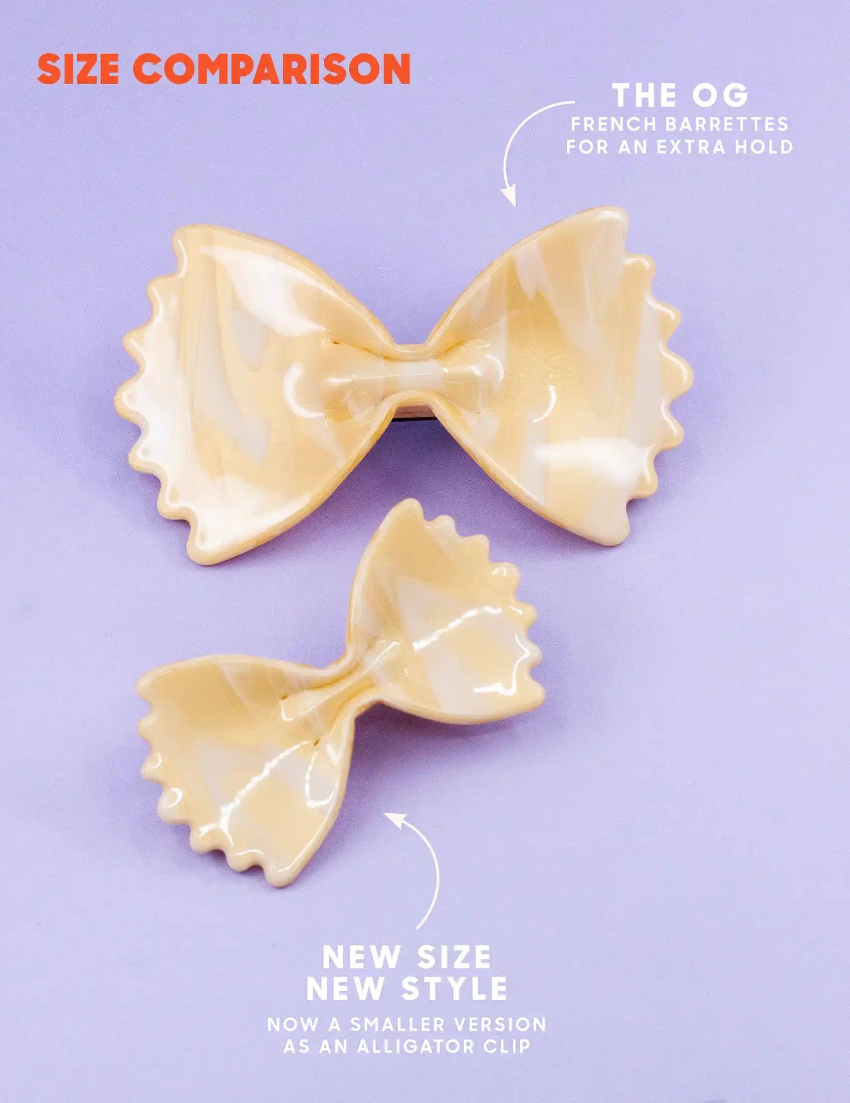 Joanna Behar – wholesale Hair pin – Farfalle pasta italian bow tie Alligator hair clip2