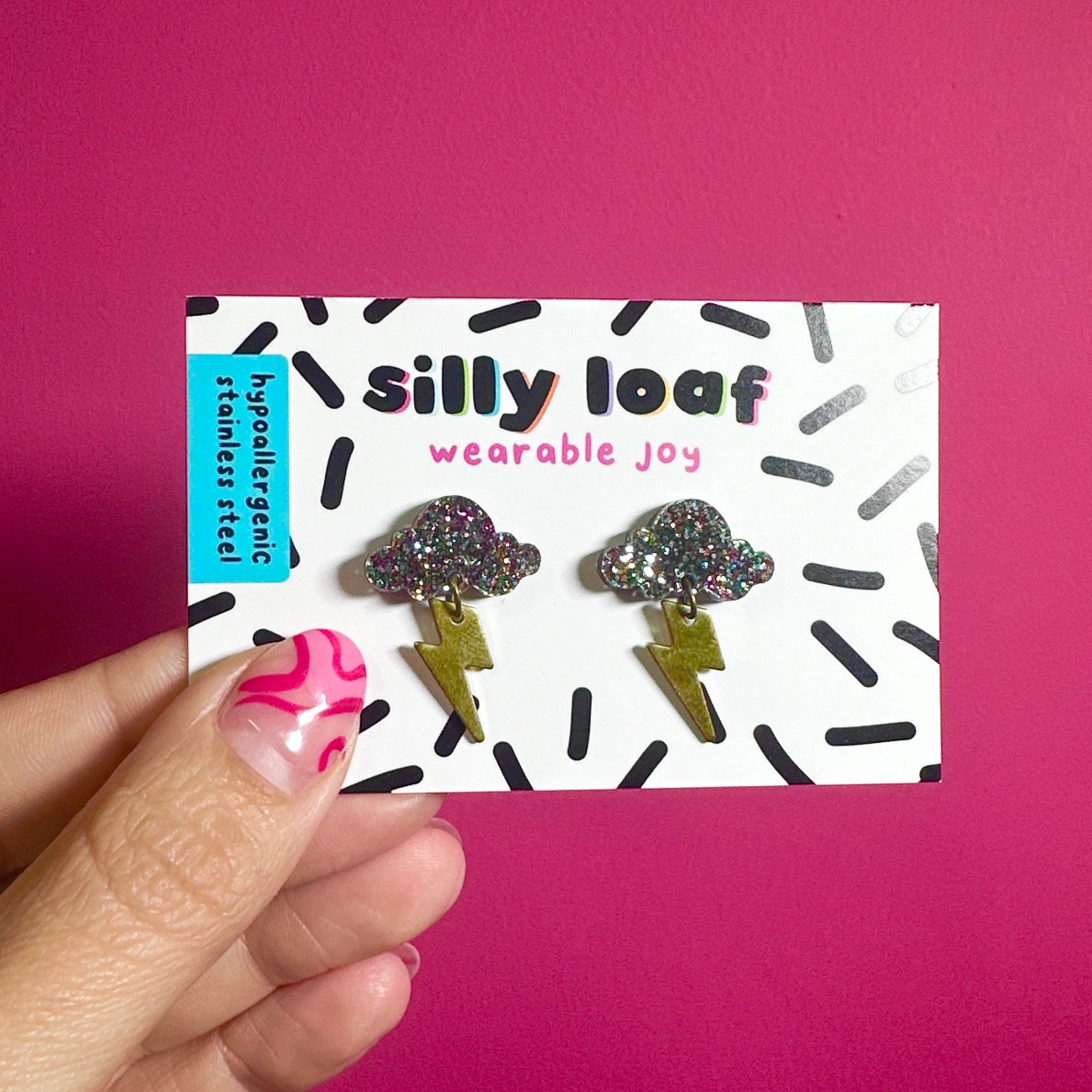 Silly Loaf - Wholesale Stud/Post Earrings - Storm Dangle Stud Earrings4