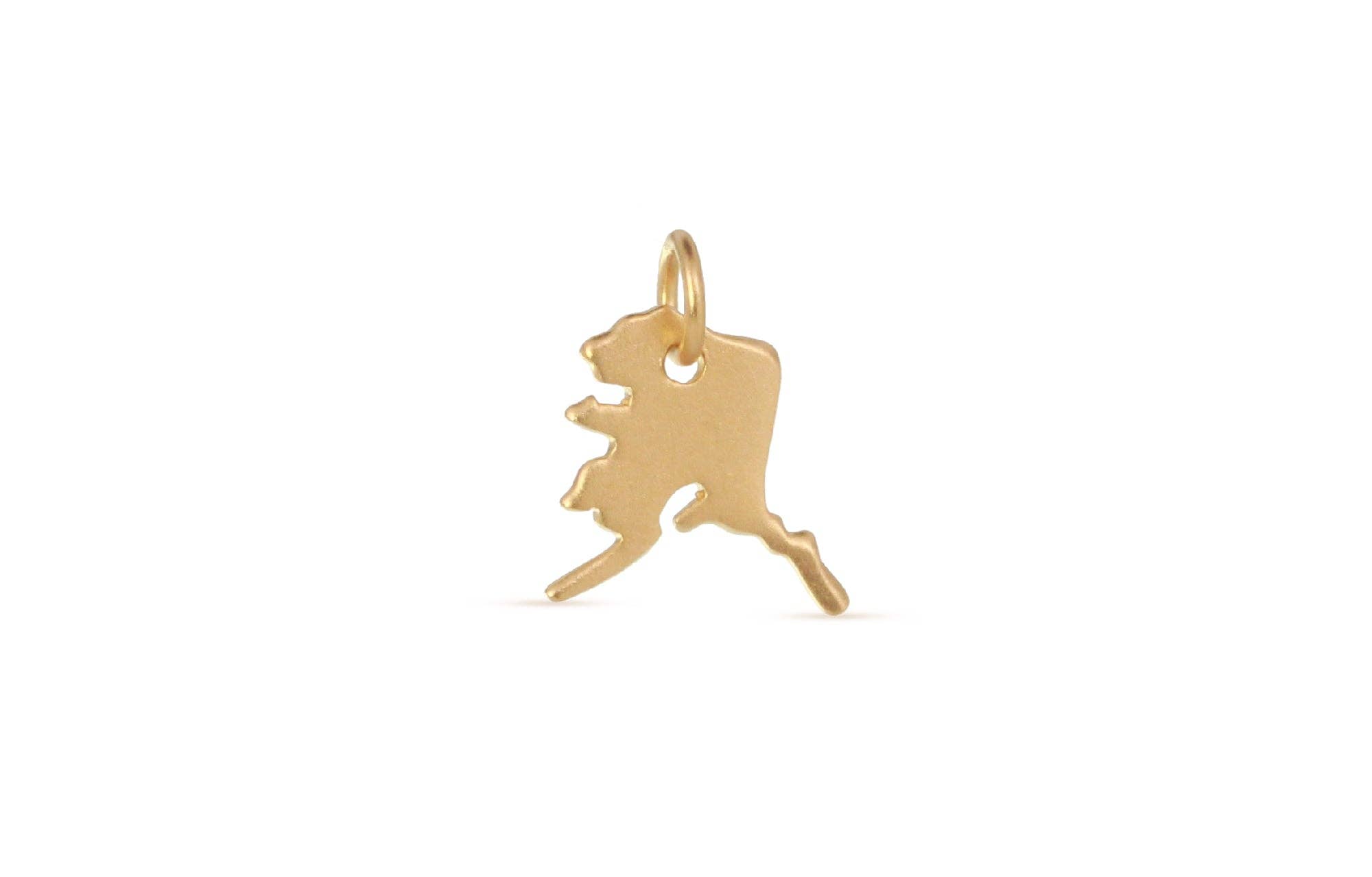 Plazko - Wholesale Individual Charm/Pendant - 24Kt Gold Plated Sterling Silver Alaska Charm 14x11.6mm - 1pc0