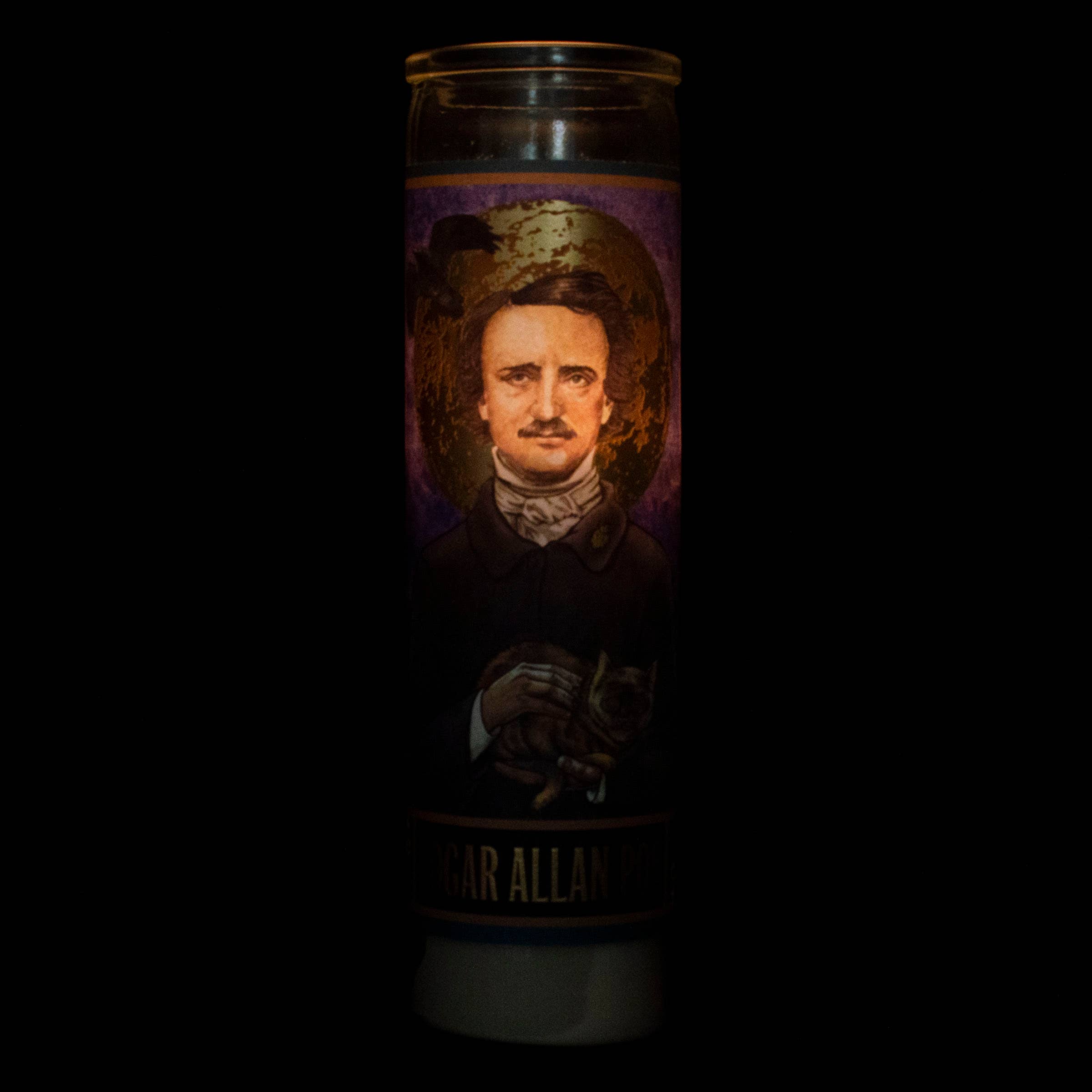 Unemployed Philosophers Guild - Wholesale Jar/Filled Candle - Edgar Allan Poe Secular Saint Candle3