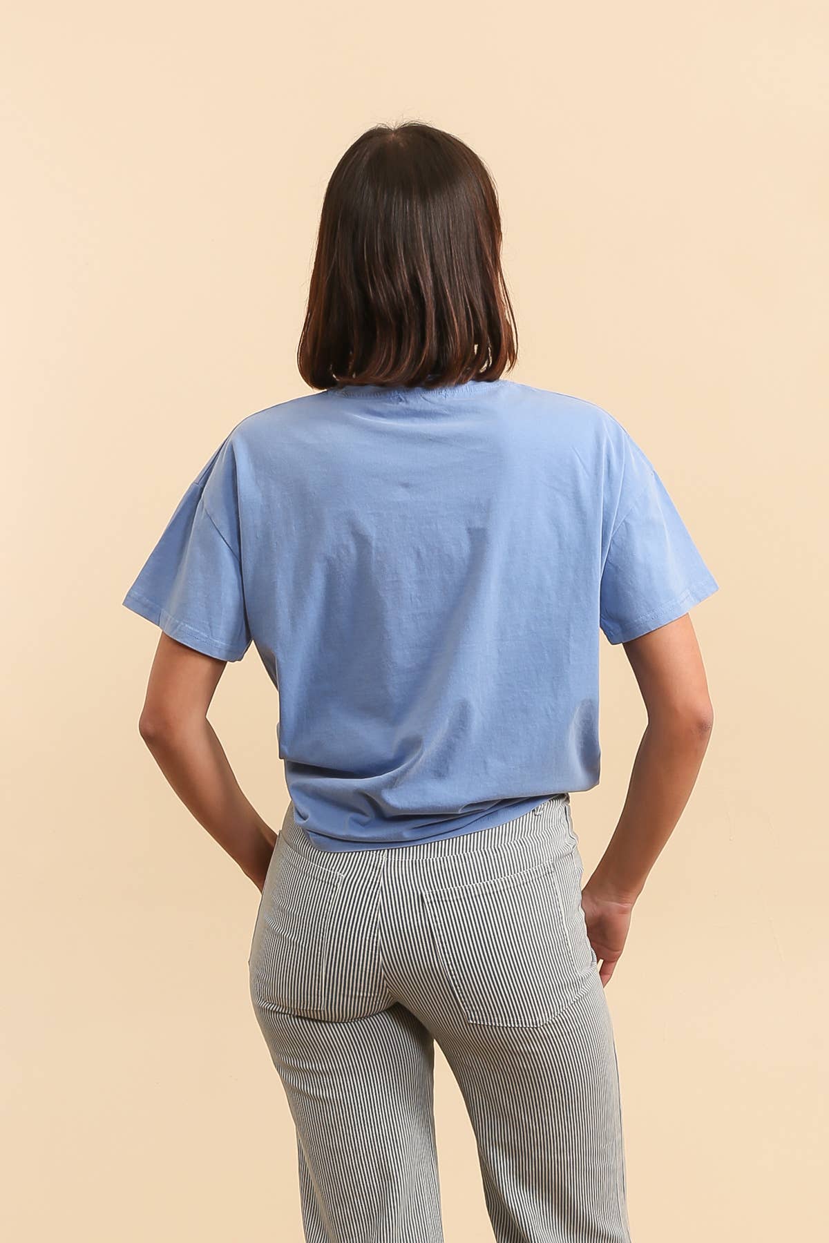 INSPIRATION STUDIO - Wholesale T-Shirt - Women's - Faded Effect Screen-Printed "Habibi" T-Shirt - REF 9016715