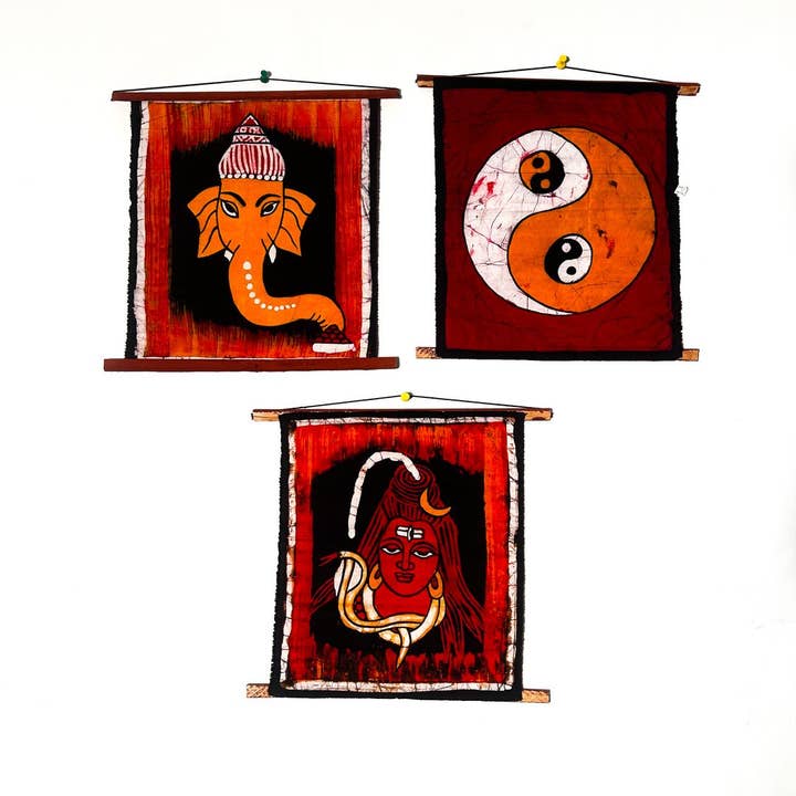 Nepal Batik Wall Banner (ST-HD-TC-01) for wholesale by Shop Therapy