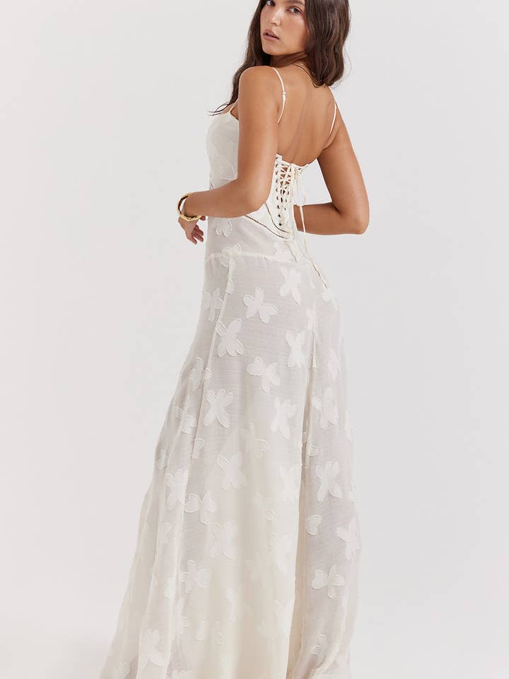 Dipped Shop - Wholesale Dress - Women's - Backless String Tie Lace Sexy Long Dress DP25A5083