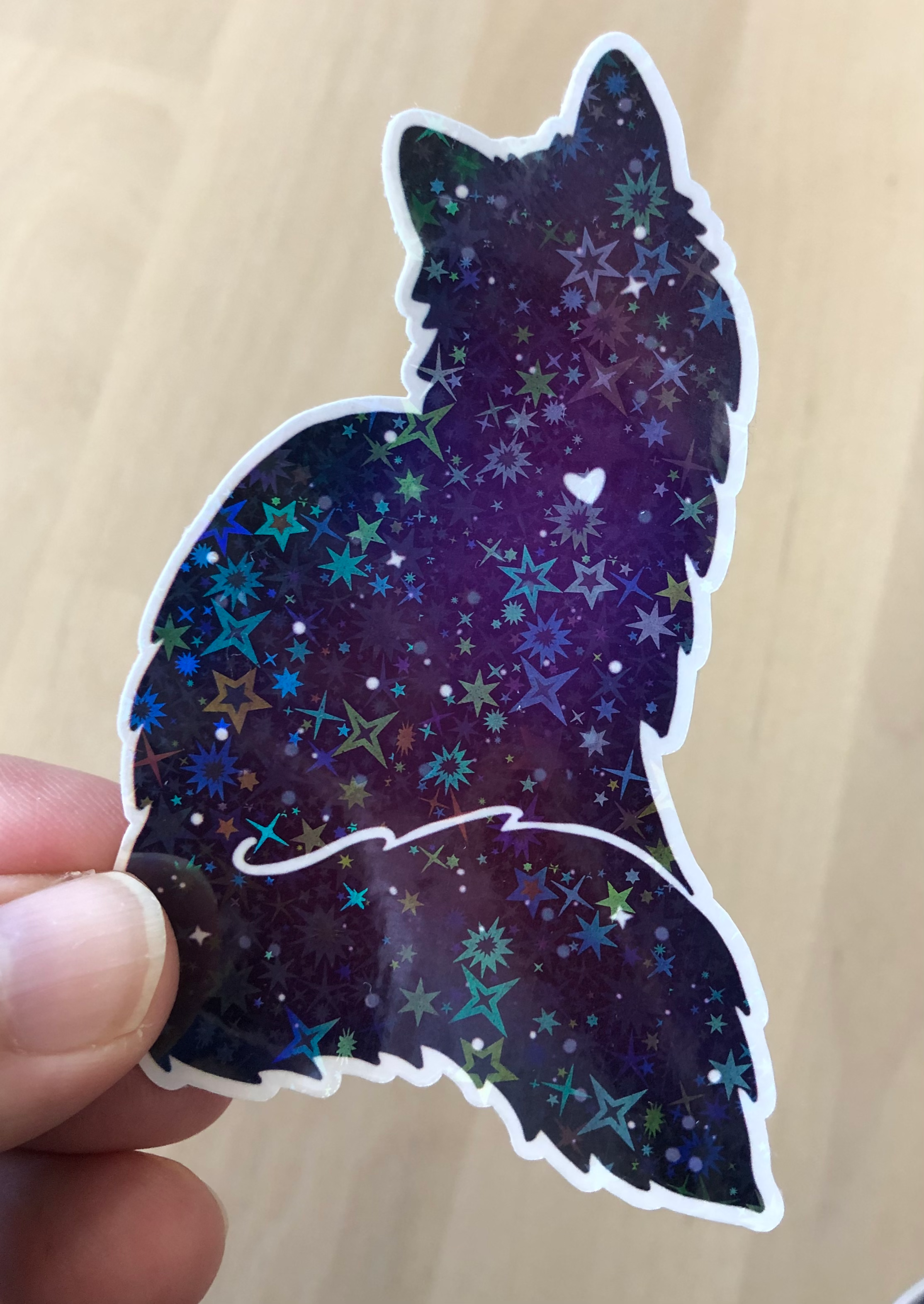 Jaycat Designs – Großhandel Aufkleber – Holographischer Galaxy Cat Vinyl-Aufkleber2