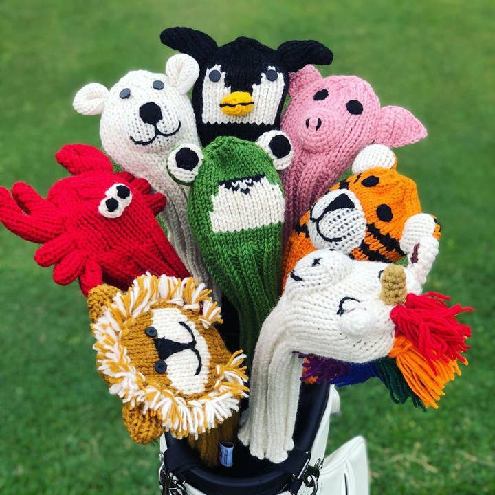 Sunfish Golf - Vente Accessoires de sport - Housses tricotées en laine pour bois de golf, modèles animaux19