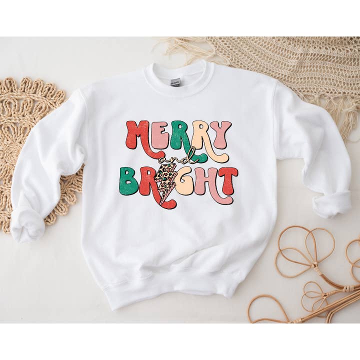 Merry and Bright Sweatshirt for wholesale by Miss Giselle Boutique