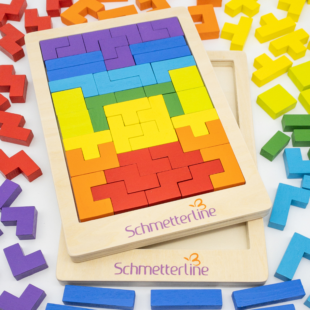 EXTASTICKS - Vendita all'ingrosso Puzzle - Bambini - Puzzle in legno Tetris Montessori, gioco STEM per allenare il cervello19