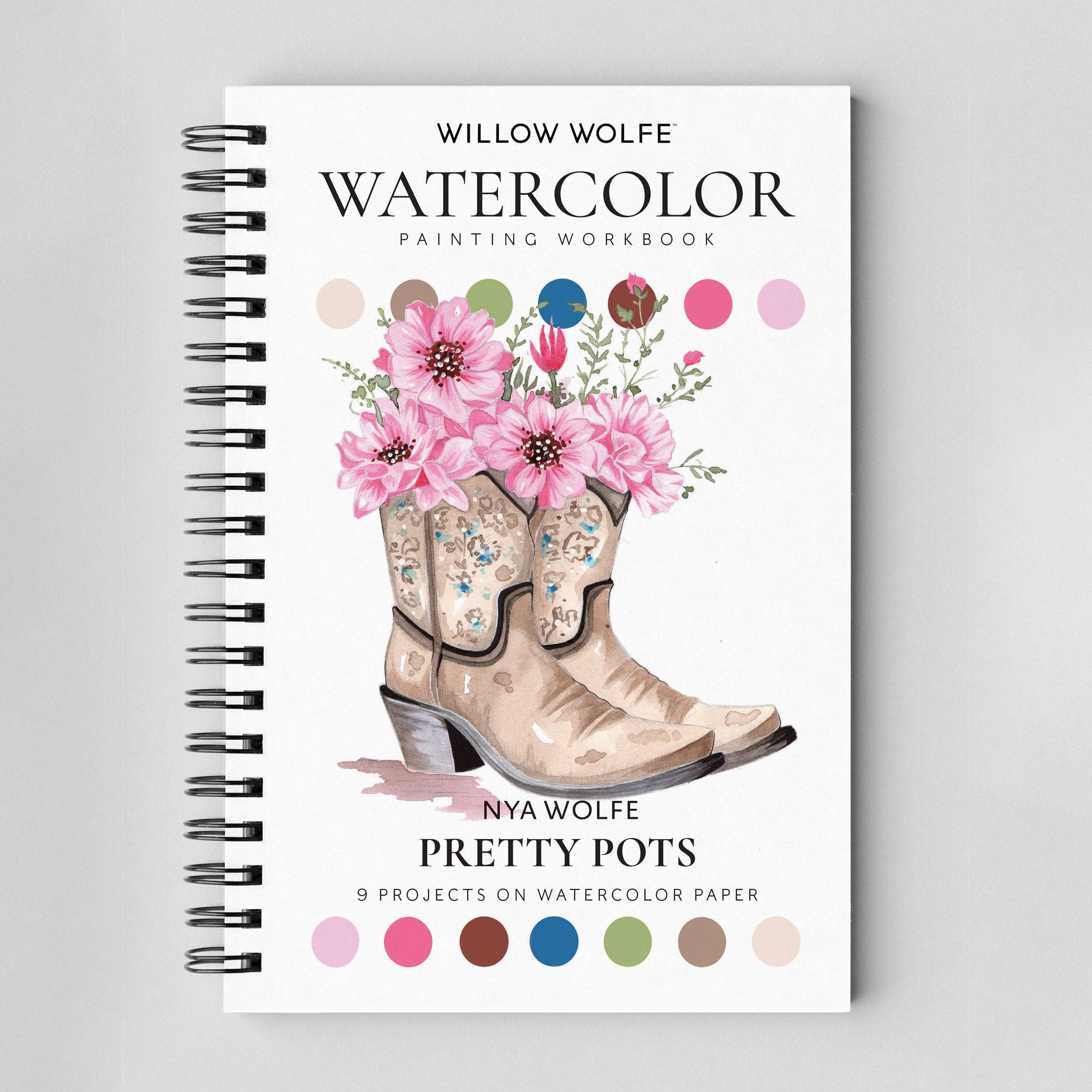 willowwolfe - Vendita all'ingrosso Sketchbook/blocchi per schizzi - Pretty Pots Watercolor Workbook di Nya Wolfe0