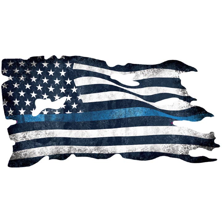 Sticker - Police Flag (set of 6) Vinyl for wholesale by Desperate Enterprises