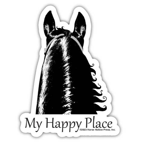 Horse Hollow Press - Wholesale Sticker - 3" Tumbler Horse Sticker / My Happy Place / WATERPROOF10