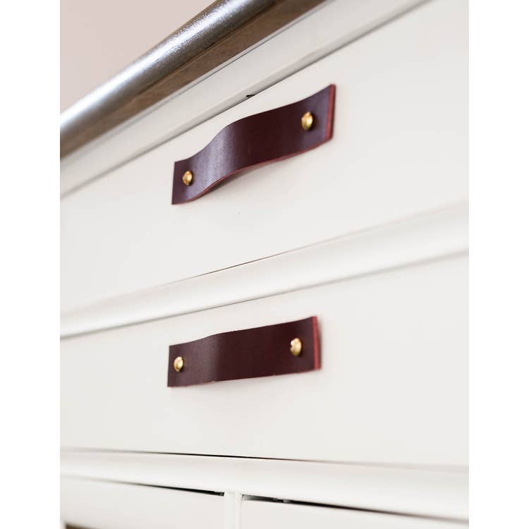 Keyaiira - Vente Poignée/bouton - Poignée en cuir [extrémité plate]3