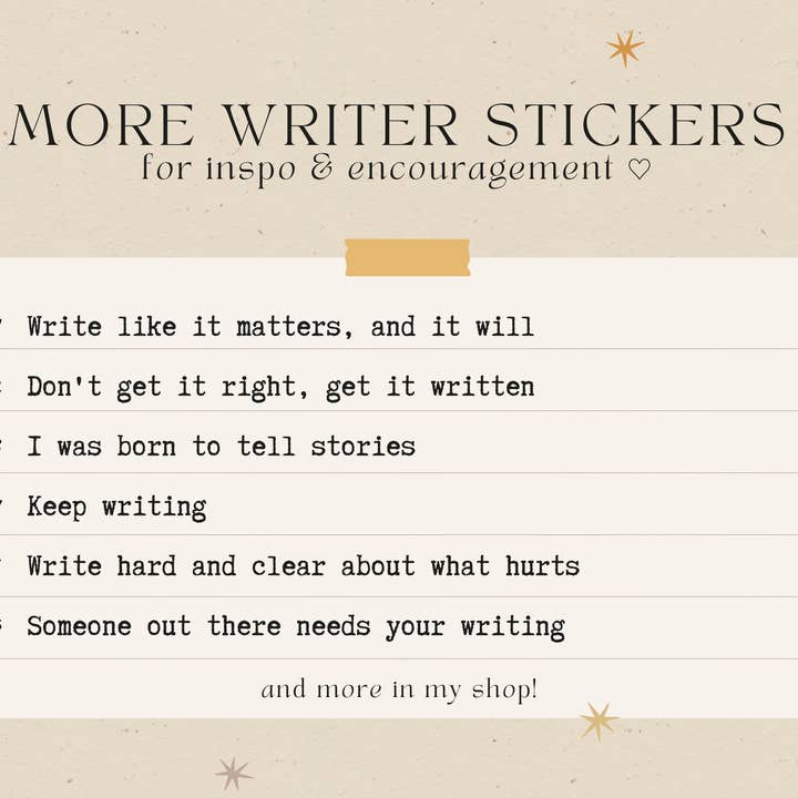 Autocollant It's A Good Day To Write | Autocollant pour machine à écrire | Cadeaux pour écrivain | Motivation pour la vente par The Colorful Place