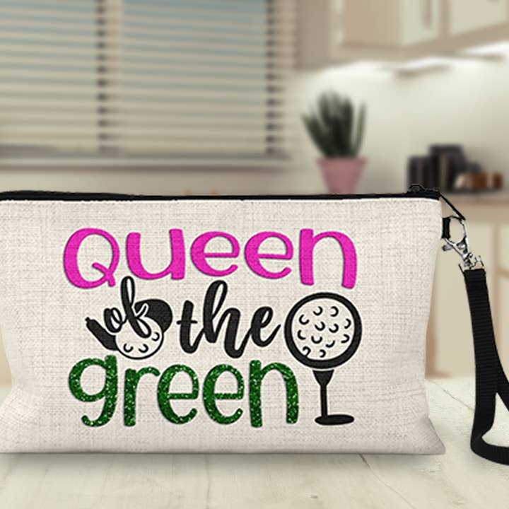 Queen of The Green Golf Wristlet for wholesale by The Painted Pug