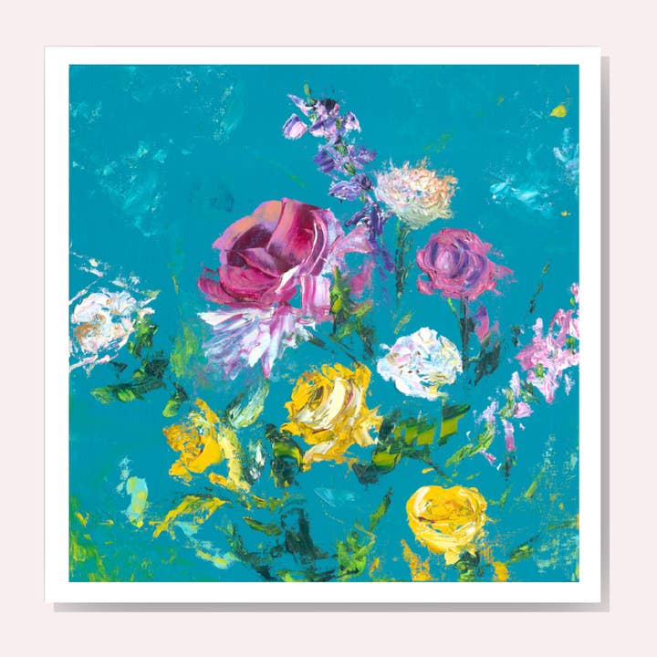 I Bloom Flower Lykønskningskort for engroshandel hos Crystal Wreden Art