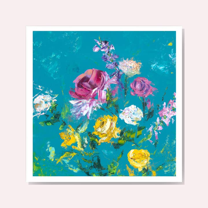 I Bloom Flower Lykønskningskort for engroshandel hos Crystal Wreden Art