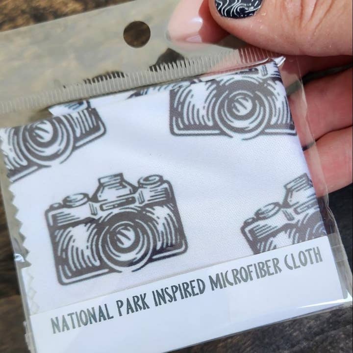 National Park Inspired Camera Microfiber Cloths for wholesale by National Parks and Beyond