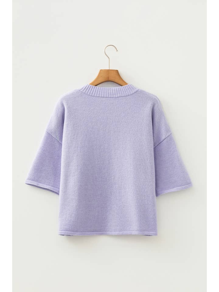 66DISCO - Vente Cardigan – femme - Cardigan en maille à manches 3/4 avec boutons (S-XL)12