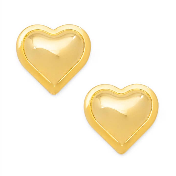 ZENZII Jewelry - Wholesale Stud/Post Earrings - Puffed Heart Stud Earring2