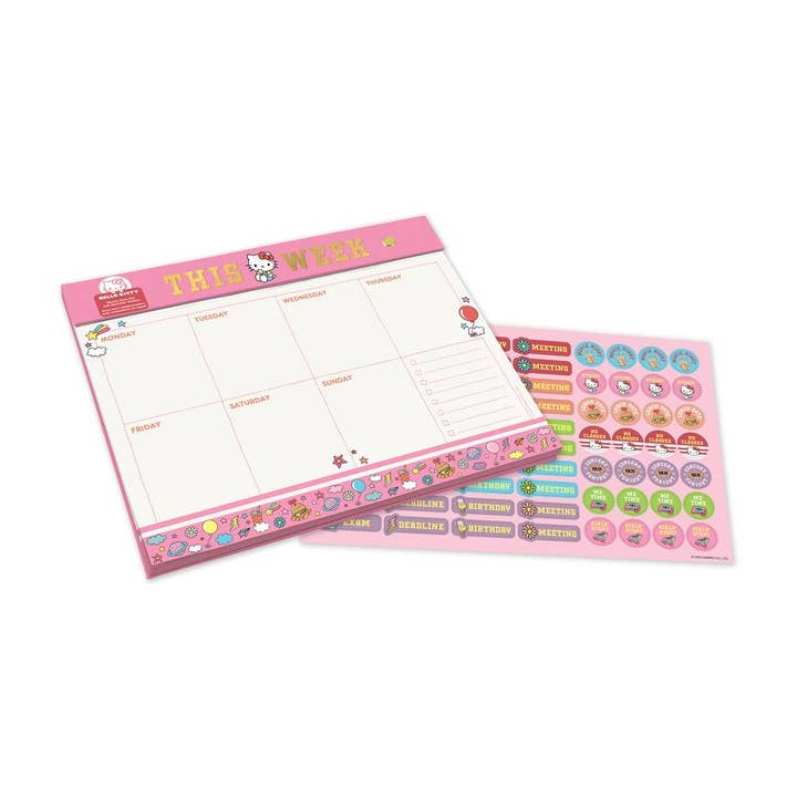 Hello Kitty College Letters Weekly Desk Pad for wholesale by Studio Oh!