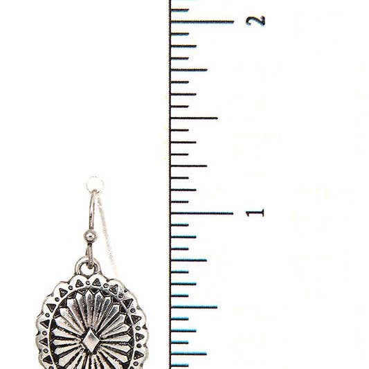 Burnished Silver Concho Pendant Slider Cord Necklace Set for wholesale on Faire