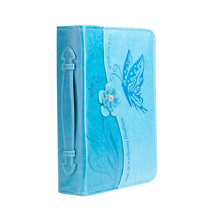 Divinity Boutique - Wholesale Bible Cover - Bible Cover: Teal Blue Butterfly8
