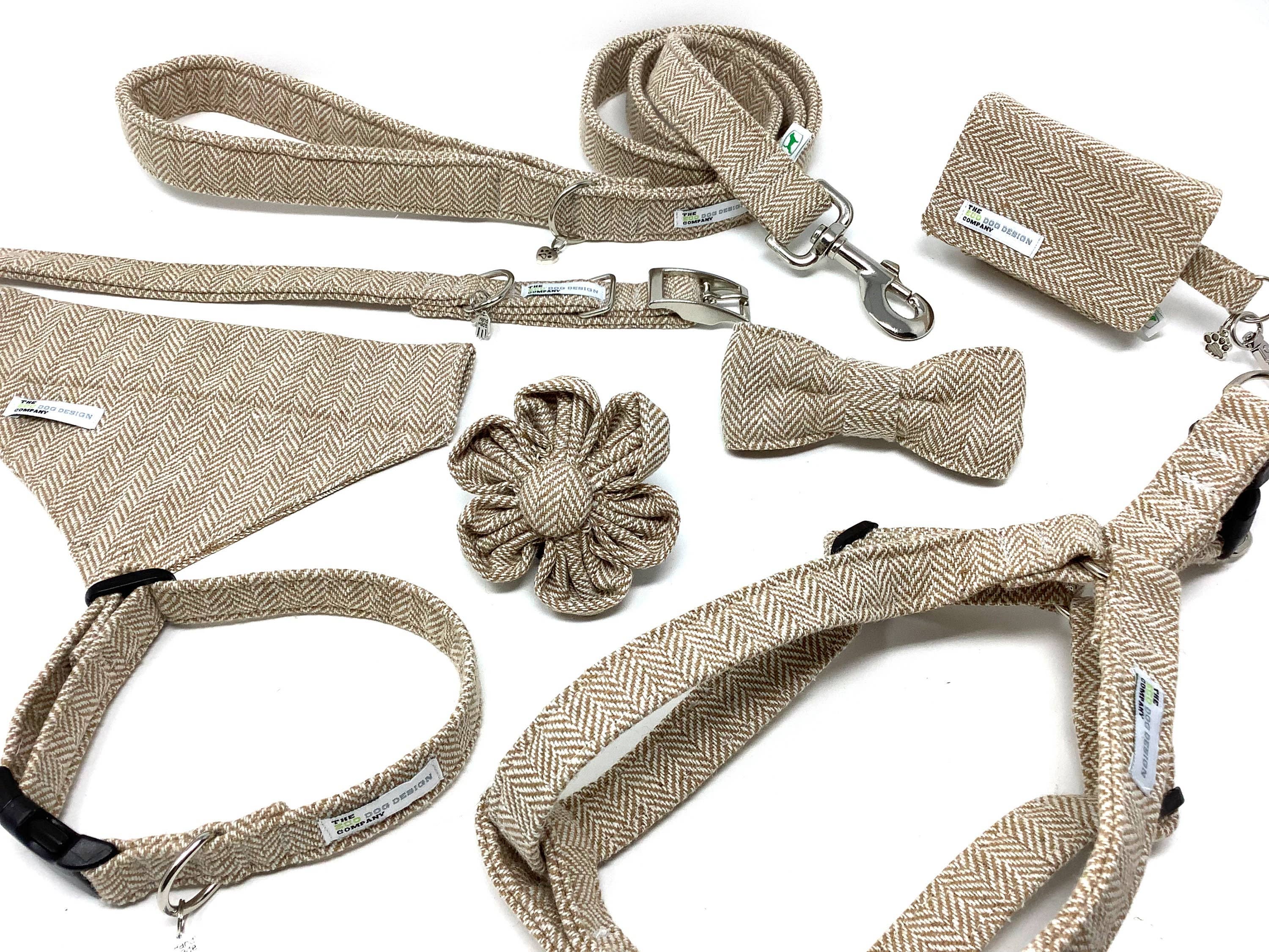 EcoDogDesigns – wholesale Pet bow tie – Dog – Beige Tweed Dog Bow Tie, Dog Dicky Bow4