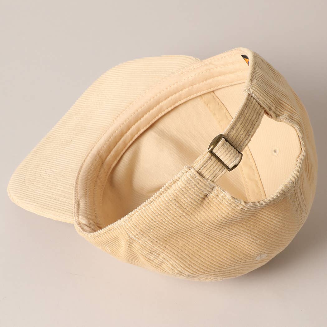 Fashion City – wholesale Baseball cap – Women's – Plain Corduroy Flat Brim Snapback Cap Baseball Hat30