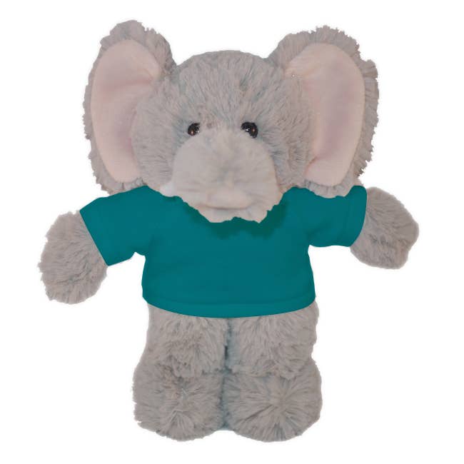 Plushland - Wholesale Stuffed/plush toy – Kids & baby - Plush Elephant 12" with Customizable Tee shirt3