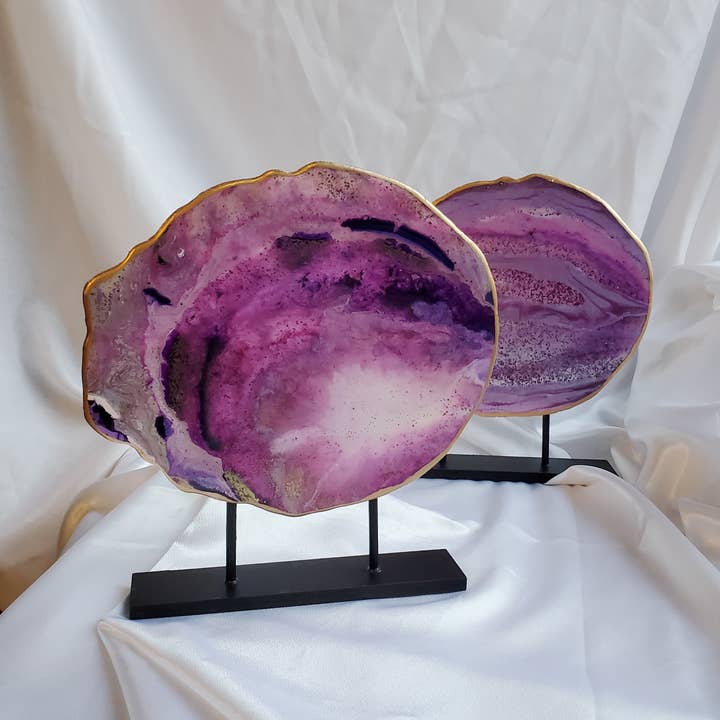 Faux Agate Slice Décor | Pour Resin Art for wholesale by Nony Design Company
