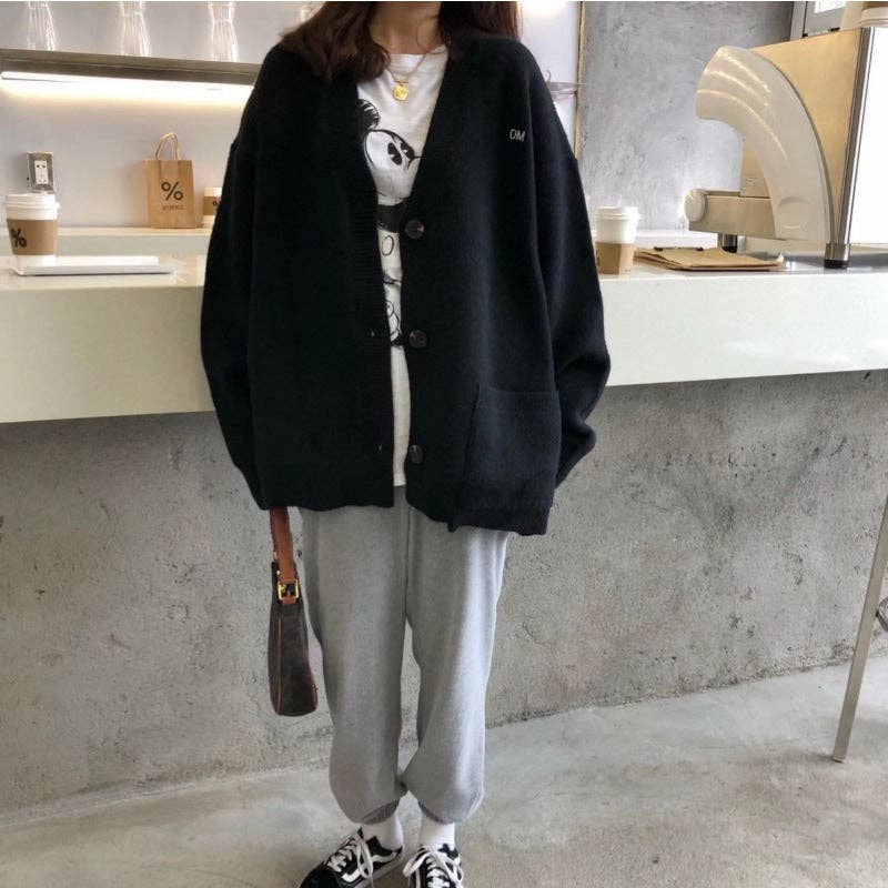 Marayn - Wholesale Cardigan - Women's - Korean Knit Cardigan Chic Embroidered  Cozy10