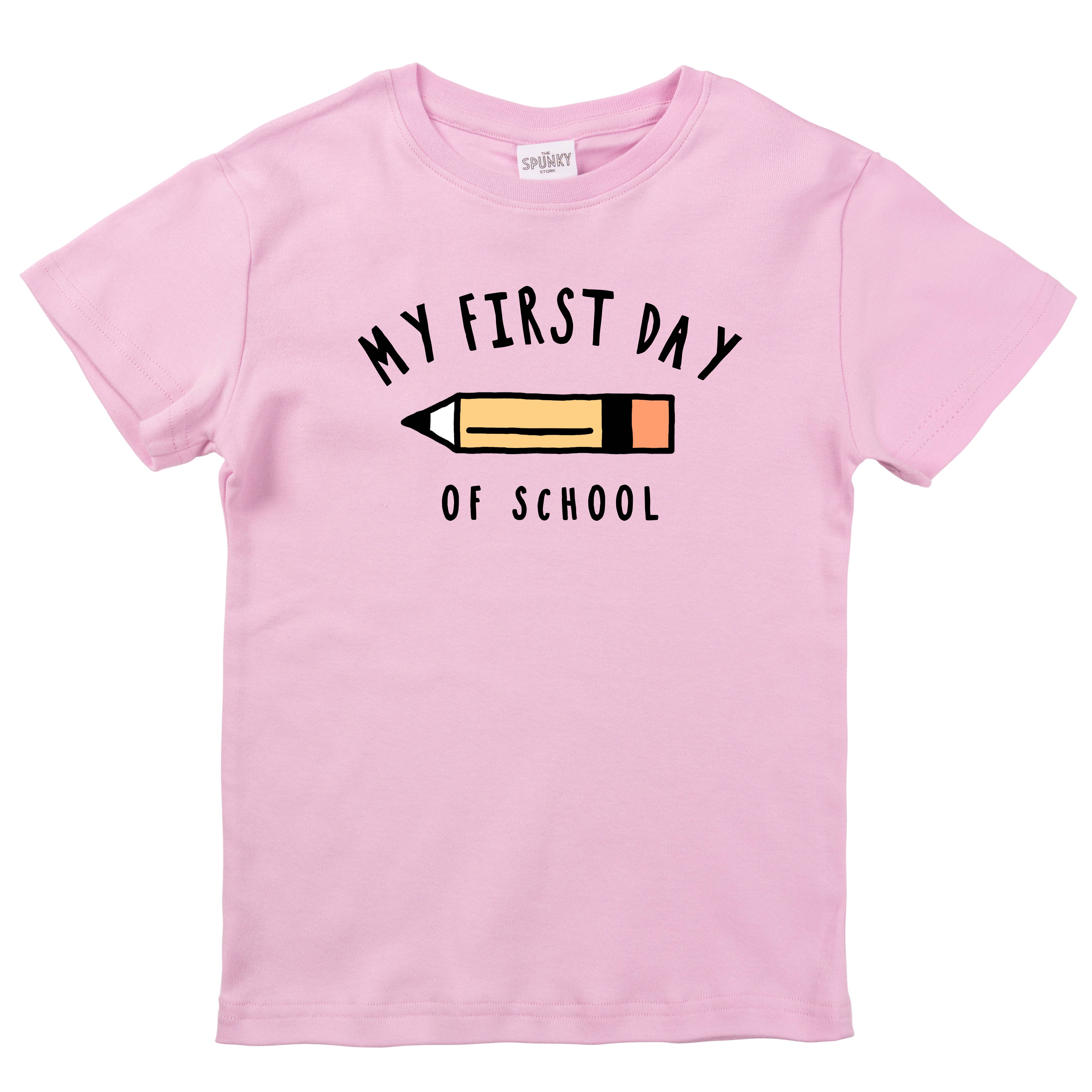 Spunky Stork - Wholesale Screen Printed T-Shirt - Kids - My First Day Back to School Boys Girls Organic Kids Shirt5