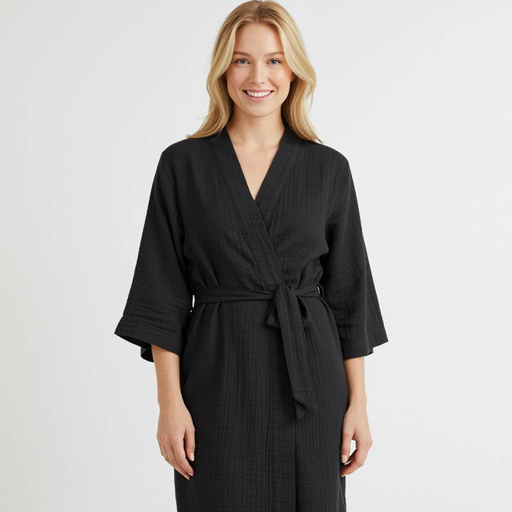 Batas largas de doble capa de muselina - Suaves, ligeras para el día a día para venta al por mayor de The Blissful