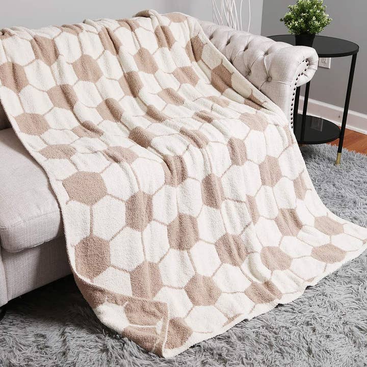 Sensibling Corp. - Wholesale Throw Blanket - Soccer Reversible Throw Blanket