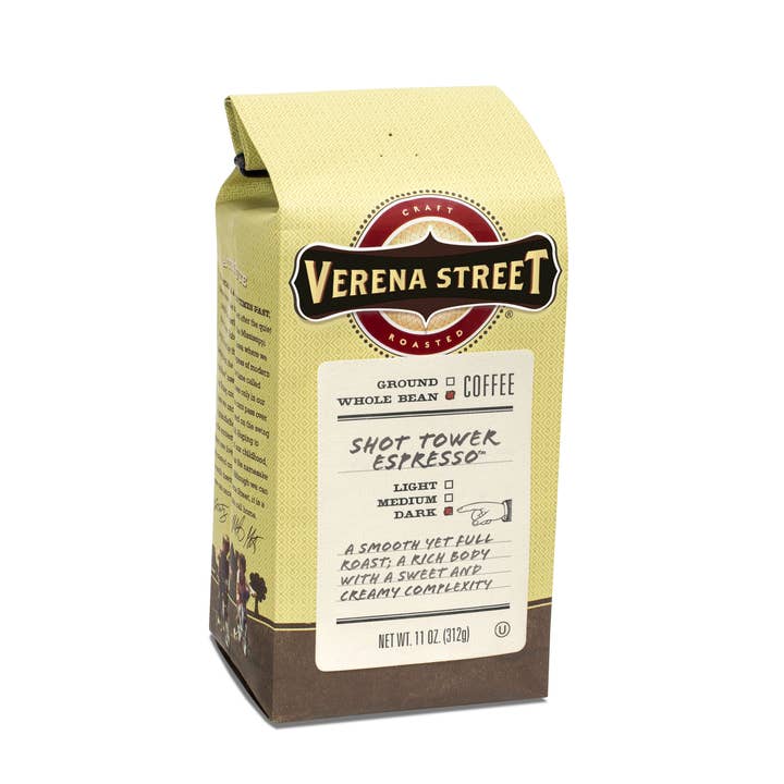 Verena Street Coffee Co. - Wholesale Coffee Beans - Shot Tower® Espresso 11 oz. Whole Bean