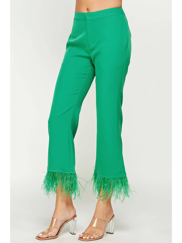 Strut & Bolt - Wholesale Pants – Women's - Feather Trim Flare Pants6