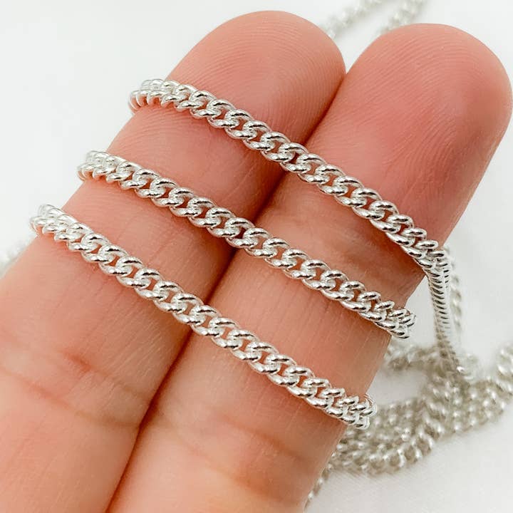 Tresor Jewelry Inc. - Wholesale Link & Chain Necklace - X19SS. Sterling Silver Curb Link Chain3
