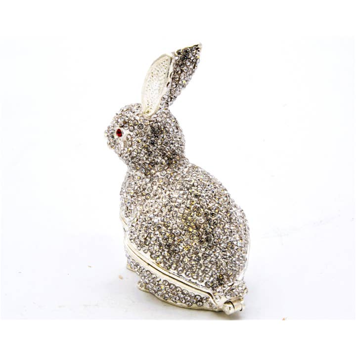 Ciel Collectables - Wholesale Jewelry Box/Organizer - Bejeweled Bunny Trinket Box. Hand Set Swarovski Crsytals3