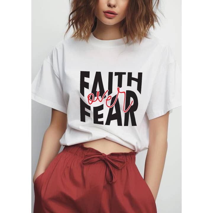 T-shirt graphique Foi sur la peur HUT-L4624 pour la vente par Nobrand