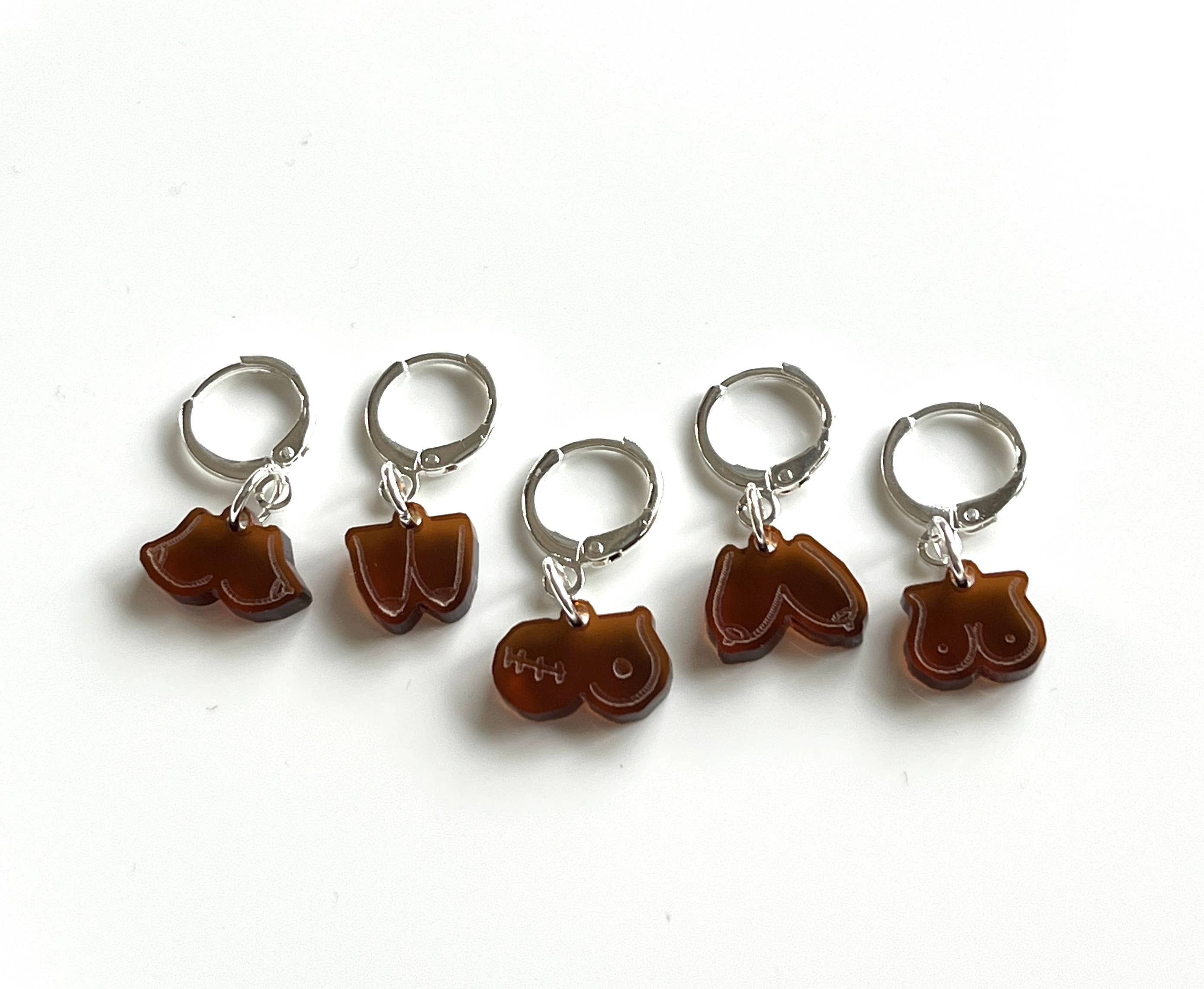 HapBee Creative Studios - Wholesale Knitting/Crochet Supplies - A BEVY OF BOOBS Stitch Marker Set3