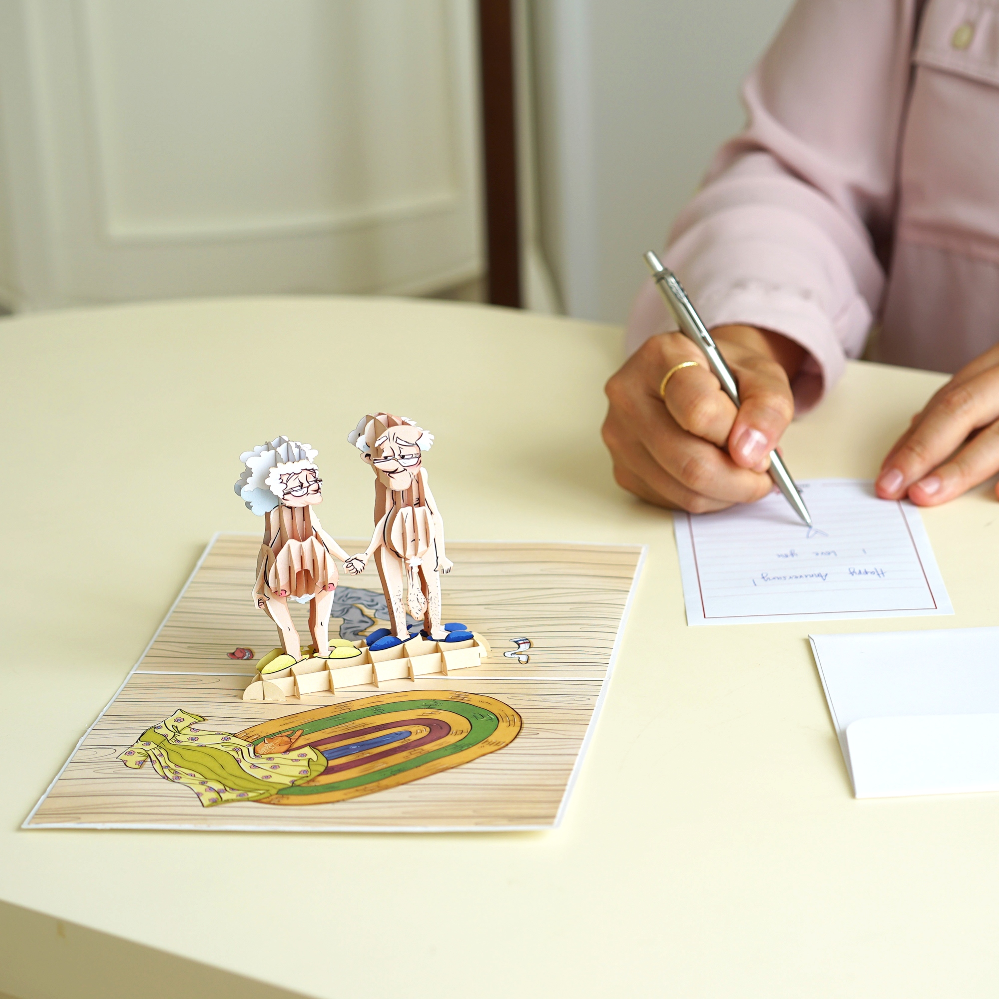 Card Foolery - Wholesale Anniversary Card - Grow Old Funny 3D Pop-Up Romantic Love Greeting Card1